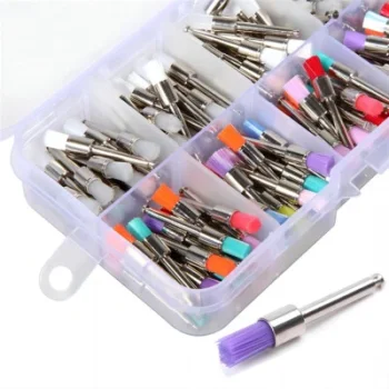 Dental Nylon Prophy Polisher Polishing Brush Kit second