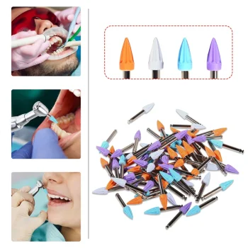 Dental Prophylaxis Rubber Tapered Polishing  100pcs second