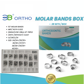 3B ORTHO- MOLAR BANDS BOX-28 SETS