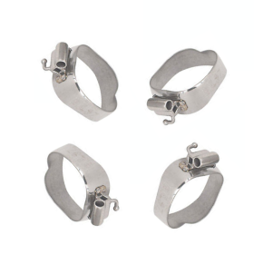 MOLAR BANDS- DOUBLE TUBE WITHOUT CLEAT -4PCS