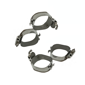MOLAR BANDS -DOUBLE TUBE WITH CLEAT -4PCS