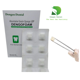 Dengen Dengofoam Absorbable Gelatin Sponge  32 Sponges 10x10x10mm.