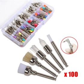Dental Nylon Prophy Polisher Polishing Brush Kit
